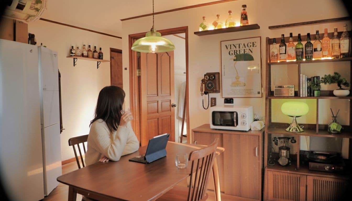 Retro Wood-Tone Studio Near Haebangchon and Seoul Station