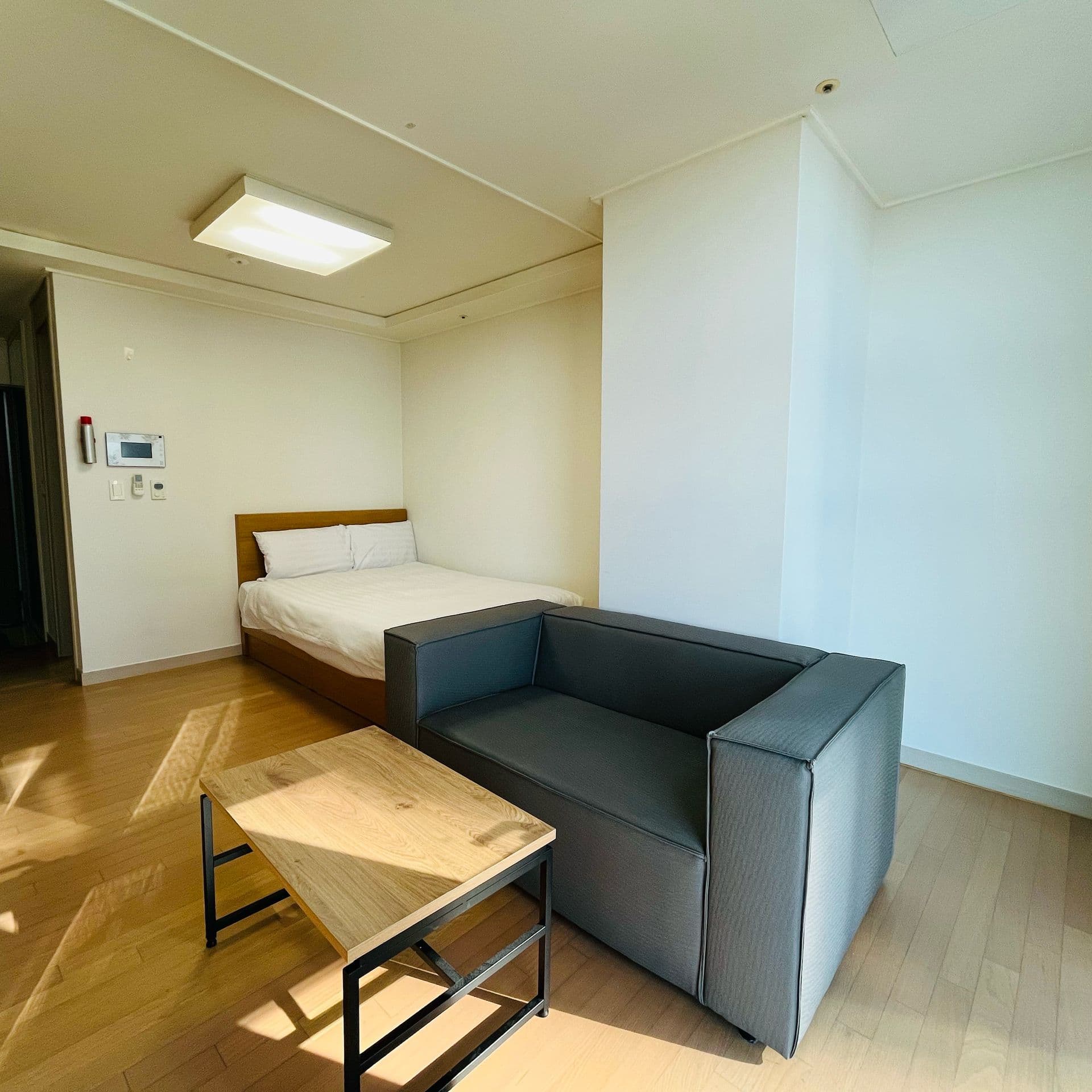 24th-Floor Studio Steps from Seoul Station with Gym