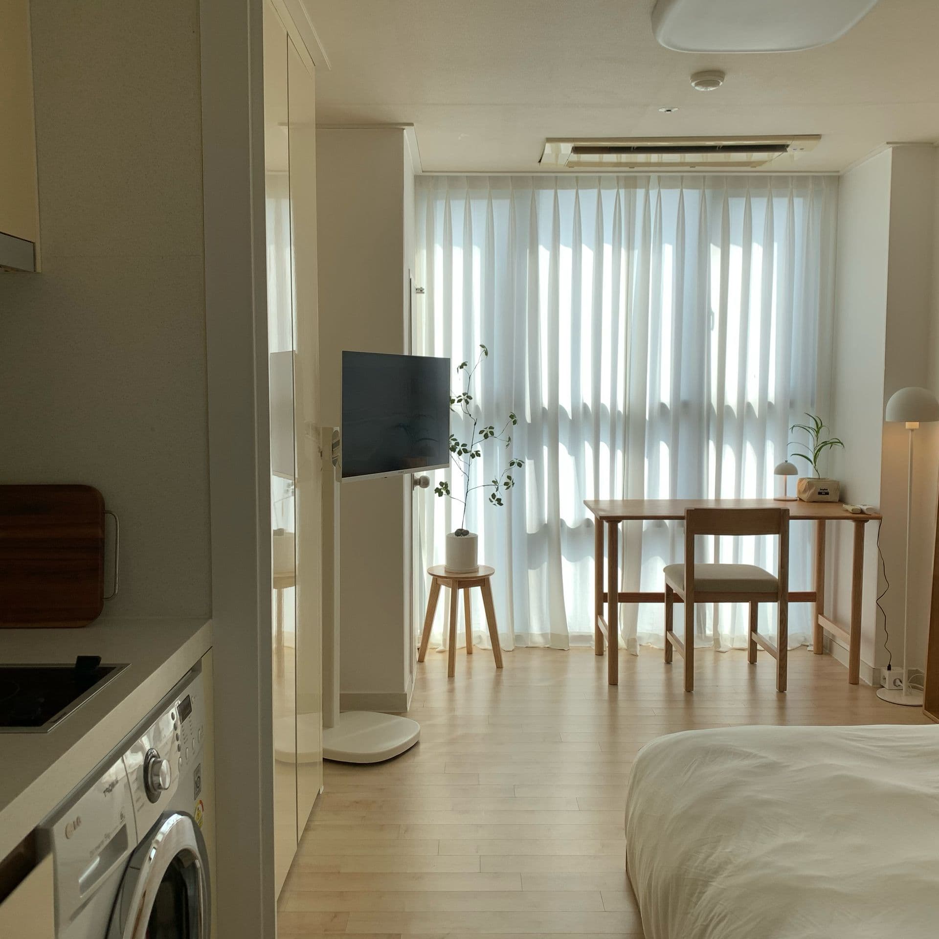 Central Myeongdong Studio with Desk and Full Kitchen